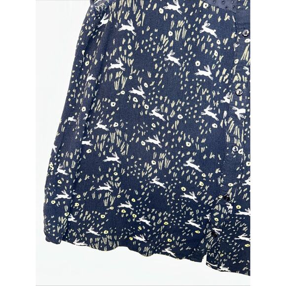 LC Lauren Conrad Womens Medium Disney Wonderland White Rabbit Sleeveless Blouse - Picture 5 of 11